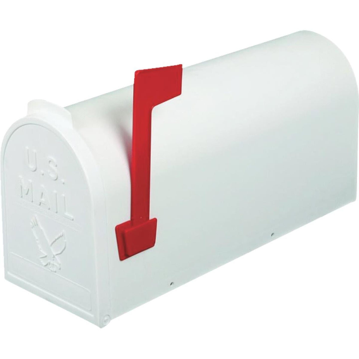 Flambeau No. 1 White Plastic Rural Post Mount Mailbox Pageland, SC