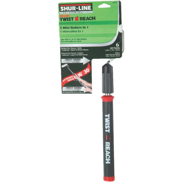 Shur-Line 4 In. To 6 In. Mini Twist N Reach Paint Roller Cover & Frame