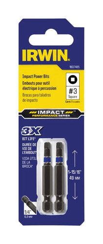 Irwin Square Recess Impact Power Bits #3