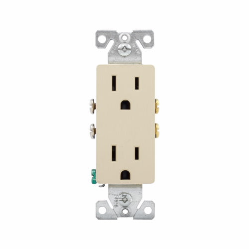 Eaton Cooper Wiring Residential Grade Duplex Receptacle 15A, 125V Ivory