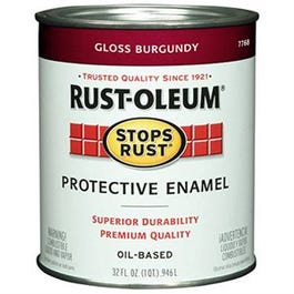 Protective Paint Enamel, Burgundy Gloss, 1-Qt.