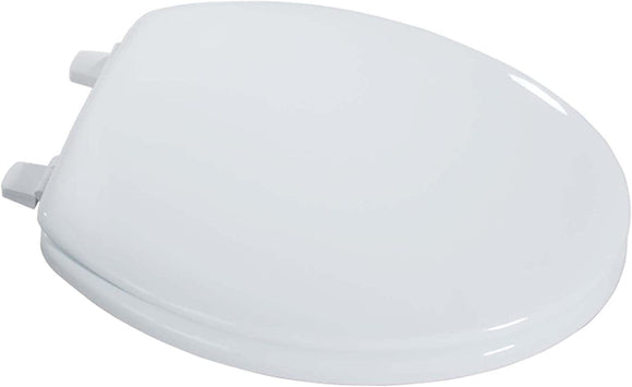 LDR Industries Elongated Deluxe Wood Toilet Seat, White