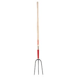 Hay Fork, 3 Oval Tine, Hardwood Handle, 48-In.