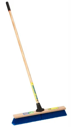 Laitner Brush Company 24 Assembled All-purpose Dry Debris Push Broom with Unbreakable Connector