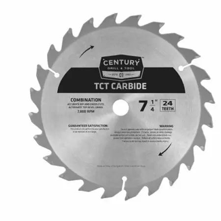 Century Drill And Tool Carbide Tip Circular Saw Blade 7-1/4 in. x 24T