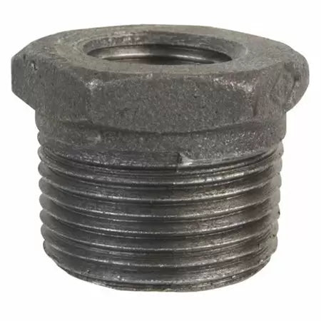 B & K Industries Black Hex Bushing 150# Malleable Iron Threaded Fittings 2 1/2