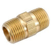 Pipe Fittings, Brass Hex Nipple, Lead Free, 1/4-In.