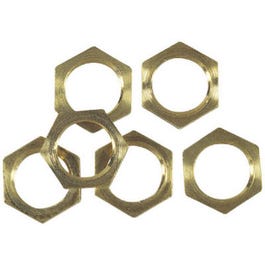 Hex Locknut, Solid Brass, 6-Pk.