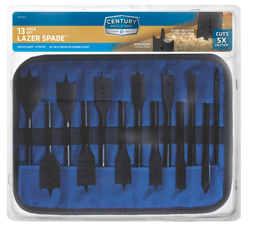 Century Drill And Tool 13 Piece Lazer Spade Bit Set