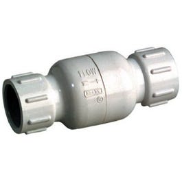 PVC Check Valve, Threaded, White, Schedule 40, 1-In.