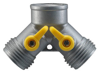 Nelson Dual-Valve Adaptor Metal