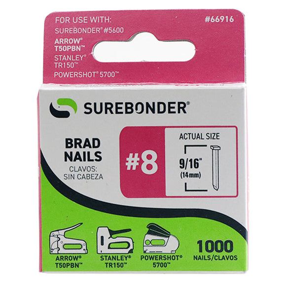 Surebonder 66916 #8 Brad Nails