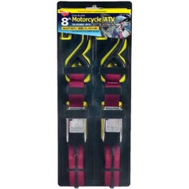 Cam Buckle Tie Down, 8-Ft., 2-Pk.