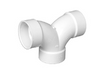 Charlotte Pipe & Foundry PVC 00327 1000HA 3 in. DWV Double 90-Degree PVC Elbow Fitting