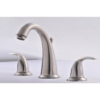 Hardware House 134552 Lavatory Faucet, Two Handled ~ Brushed Nickel