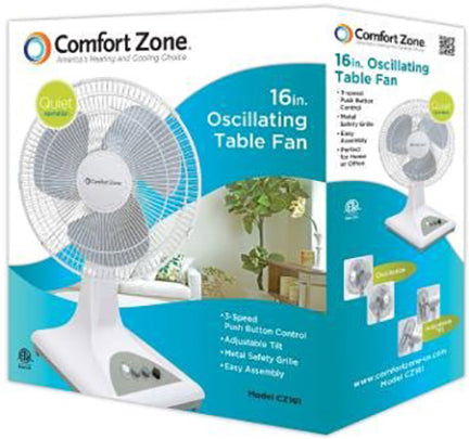 OSCILLATING FAN 16 IN WT TABLE TOP