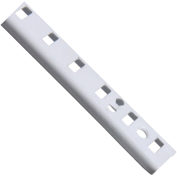 Knape & Vogt 255 Series 60 In. White Steel Mortise-Mount Pilaster Shelf Standard