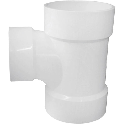 Charlotte Pipe 4 In. x 3 In. Reducing Sanitary PVC Tee