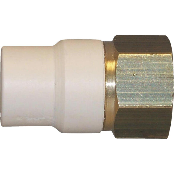 Charlotte Pipe 1/2 In. Slip x Brass FIP CPVC Transition Adapter