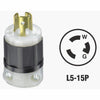 Leviton 15A 125V 3-Wire 2-Pole Industrial Grade Locking Cord Plug