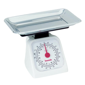 White Metal Kitchen Scale with Removable Tray