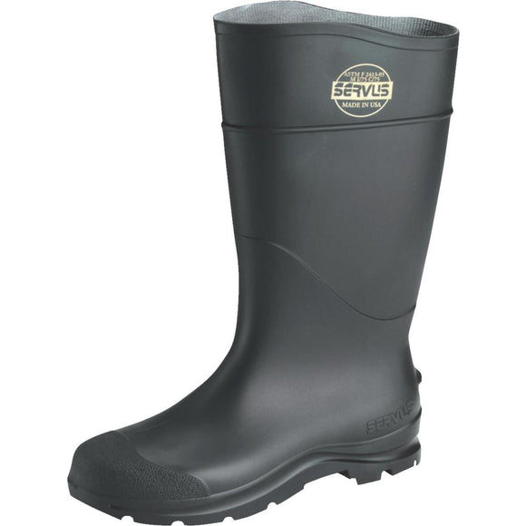 Honeywell Servus Men's Size 8 Black Steel Toe PVC Rubber Boot