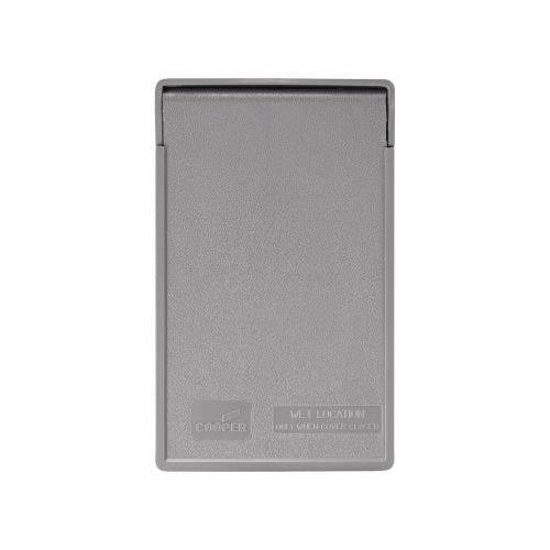 Eaton Cooper Wiring Non-metallic GFCI or Decorator Cover Vertical, Gray (Gray, Vertical)