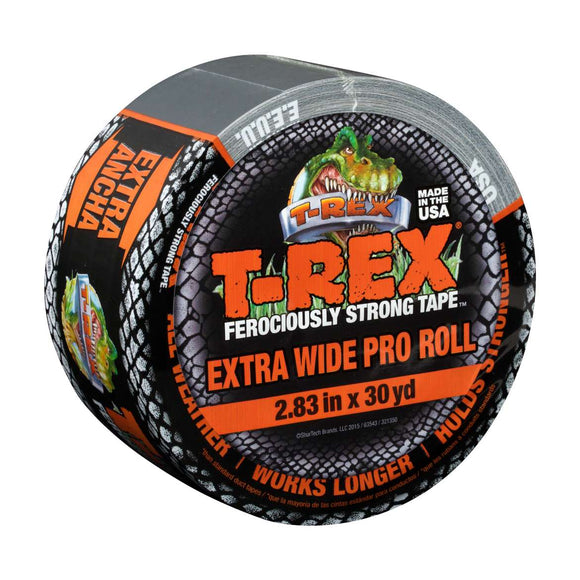 T-Rex® Tape Extra Wide Roll - Gunmetal Gray, 2.83 in. x 30 yd.