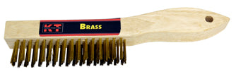 K-T Industries Shoe Handle Brush Brass