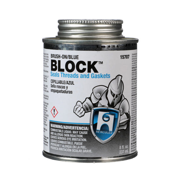 Oatey Hercules® 8 oz. Brush-On Blue Block™ Thread and Gasket Seal