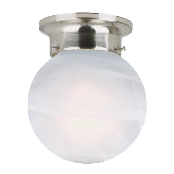 Design House Millbridge Ceiling Light in Satin Nickel 6.75-Inch by 6-Inch