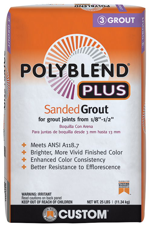 Custom Building Products Polyblend®Plus Sanded Grout (25 lbs, Delorean Gray)