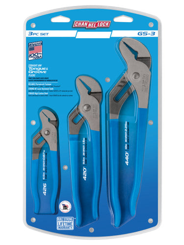 Channellock GS-3 3-piece Tongue & Groove Plier Set